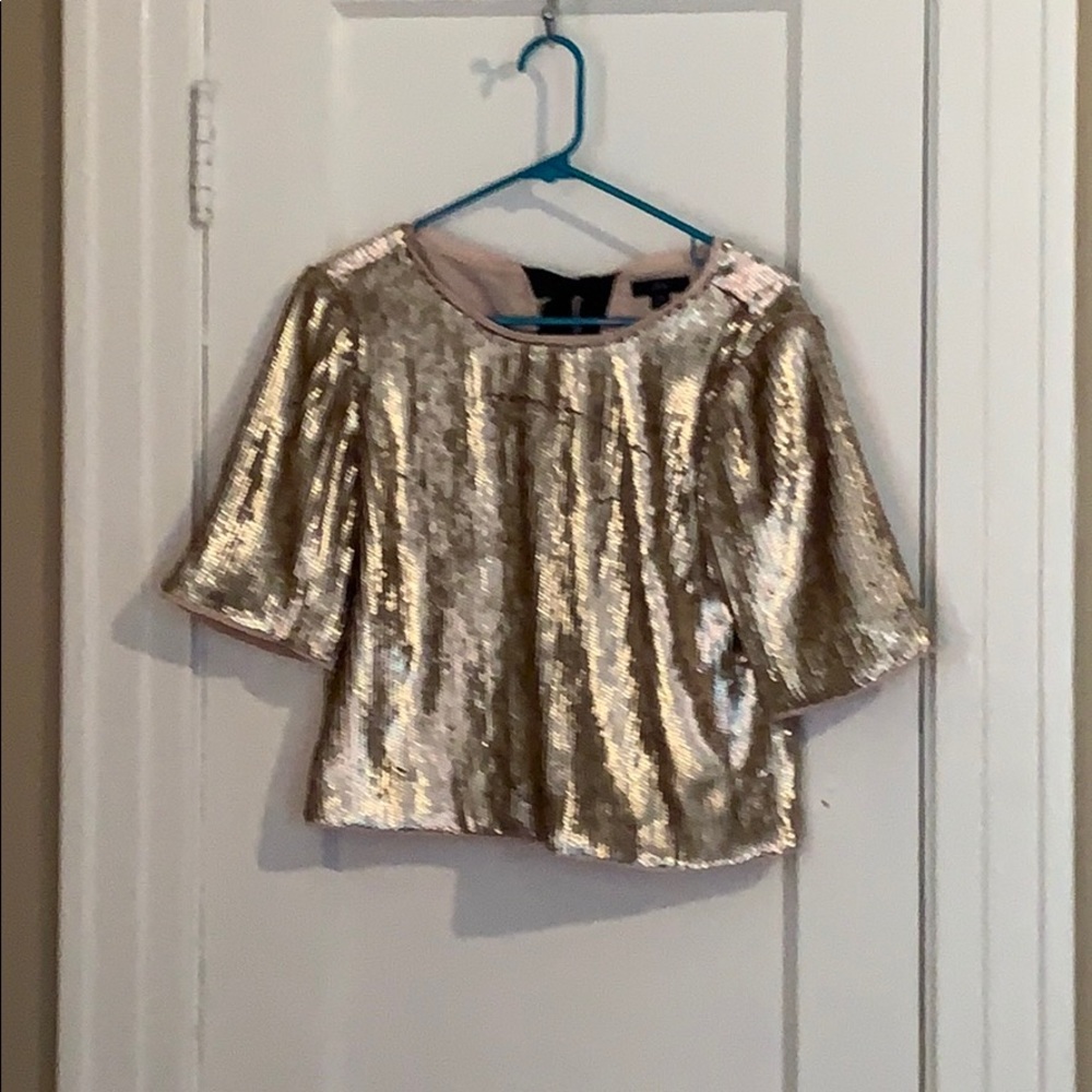 Sequined crop top